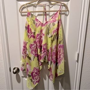 Luxe Apothetique Neon Floral Flowy Tank - Size Medium